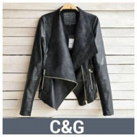 veste noir trenchbi-matière