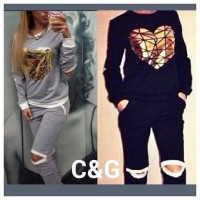 Essemble jogging femme zipper houdies